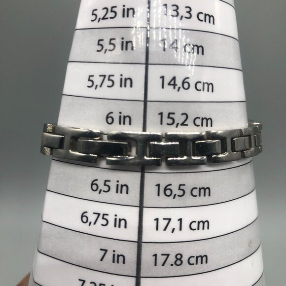 3/$30 Armitron Watch Women Silver Tone Crystal Bezel Mother of Pearl Dial 6.5" - Picture 10 of 13